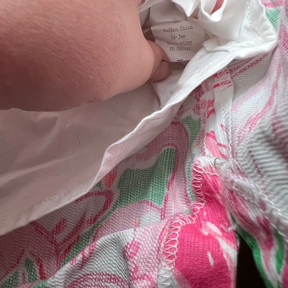 Lilly Pulitzer Marigold Skort Prep Green Pink Colony Size 4 EUC Flamingo - Picture 7 of 8